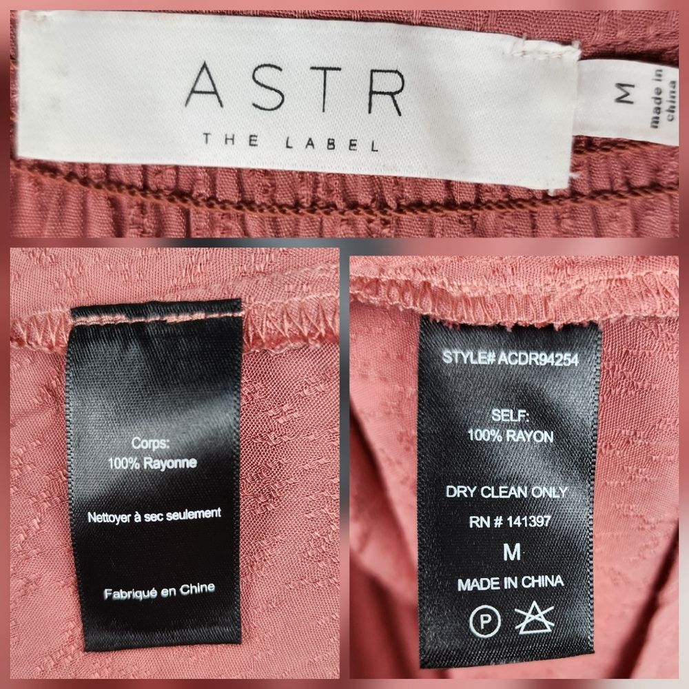 Anthropologie Dress ASTR The Label Midi Dress Sleeveless Smocked Dusty Rose M - Picture 4 of 15